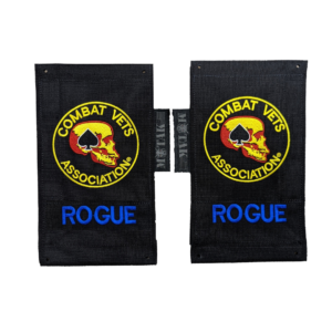TactiTether black pouches with Combat Vets Association patches featuring the word "ROGUE" in blue